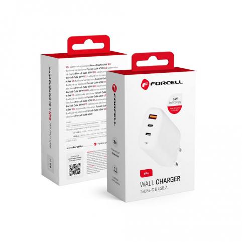 Caricabatterie per da parete forcell gan da 65 w co