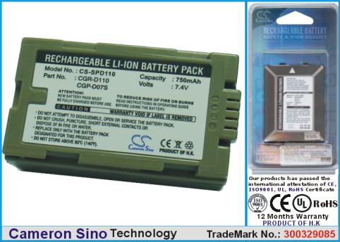 Cgr d11o  cgp d07s batteria videocamera panasonic