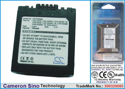 Batteria videocamera panasonic lumix dmc fz7