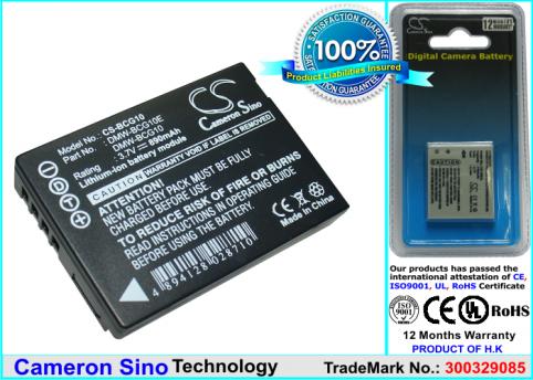 Batteria  panasonic dmc-zs3 , dmc-zs1 , dmc-zs3a , dmc-zs1k , dmc-zs1s , dmc-zs3