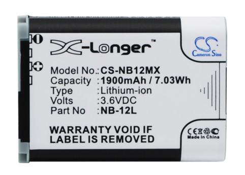 Batteria  canon nb-12l powershot n100