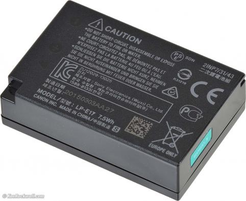 Lp e17 eos 8000d batteria videocamera canon