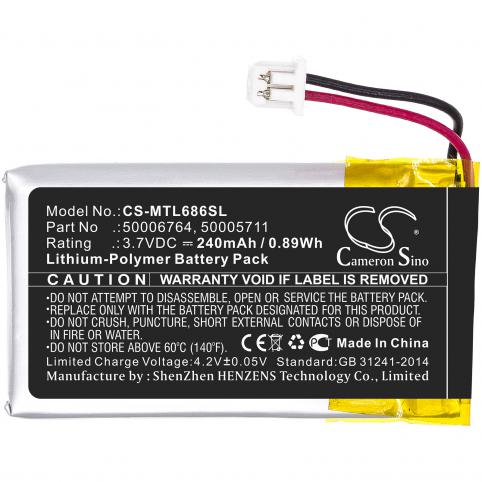 Batteria casco senza fil mitel 6865