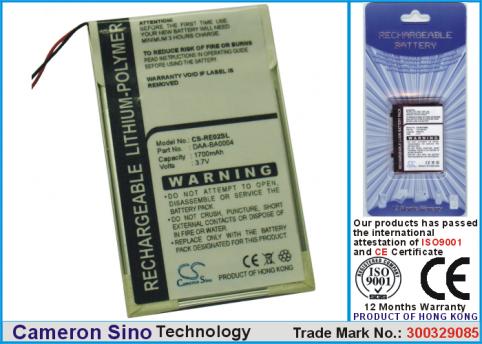 Batteria guidare mp3 mp4 video creative zen touch 20gb