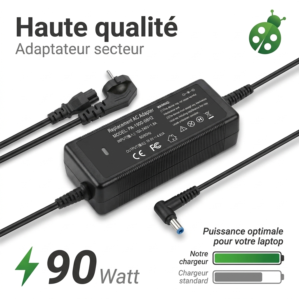 Caricabatterie computer portatile hp  notebook 17 cp0221nf 3y0d5ea#abf