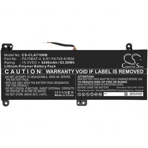 Batteria per clevo pa71hs