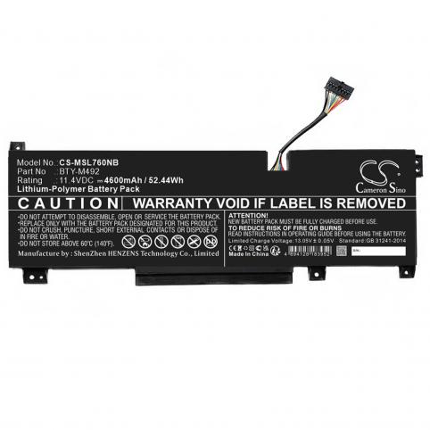 Batteria  msi bty m492 connecteur noir