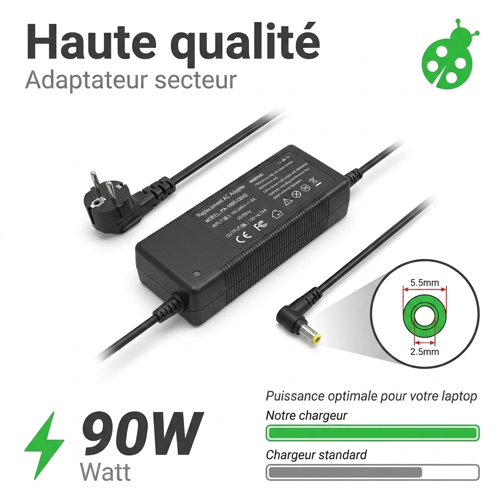 Caricabatterie computer portatile essentielb smart mouv 1504