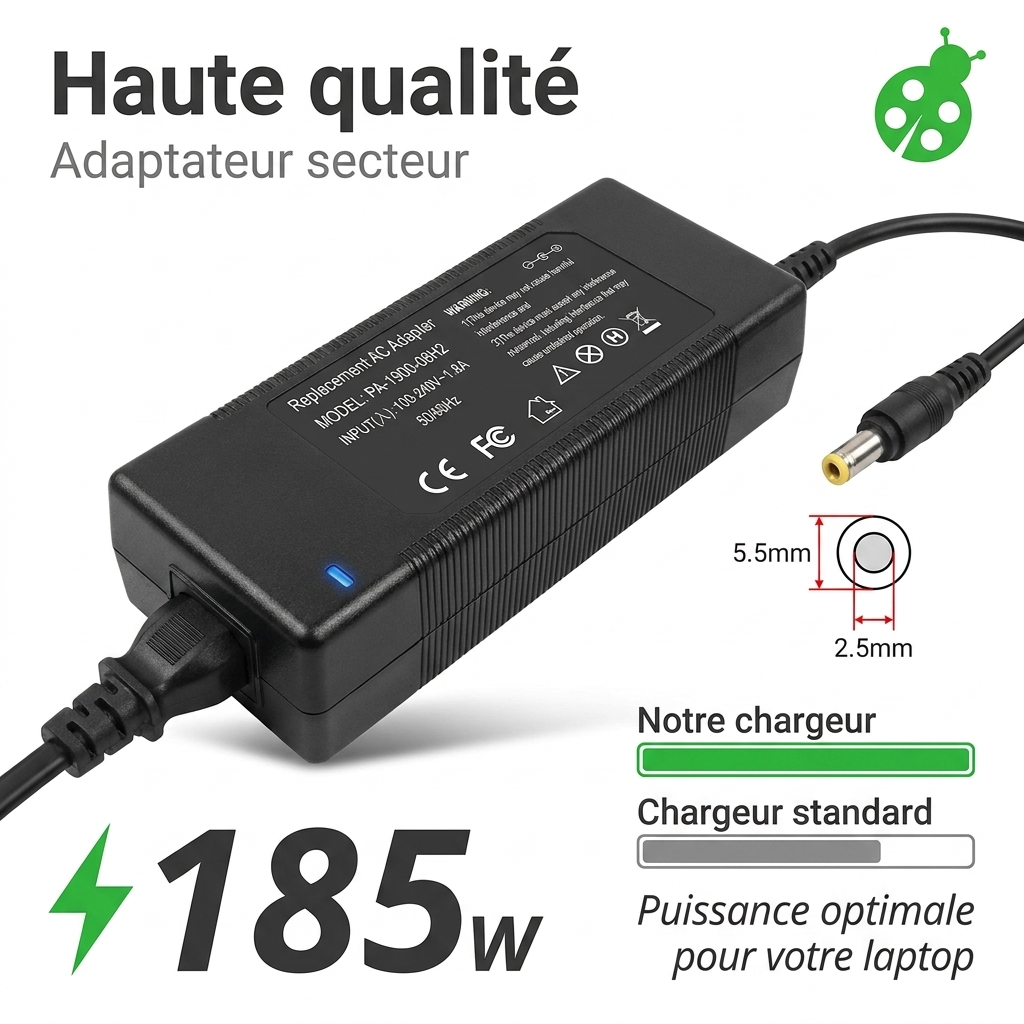 Caricabatterie computer portatile medion erazer crawler e25