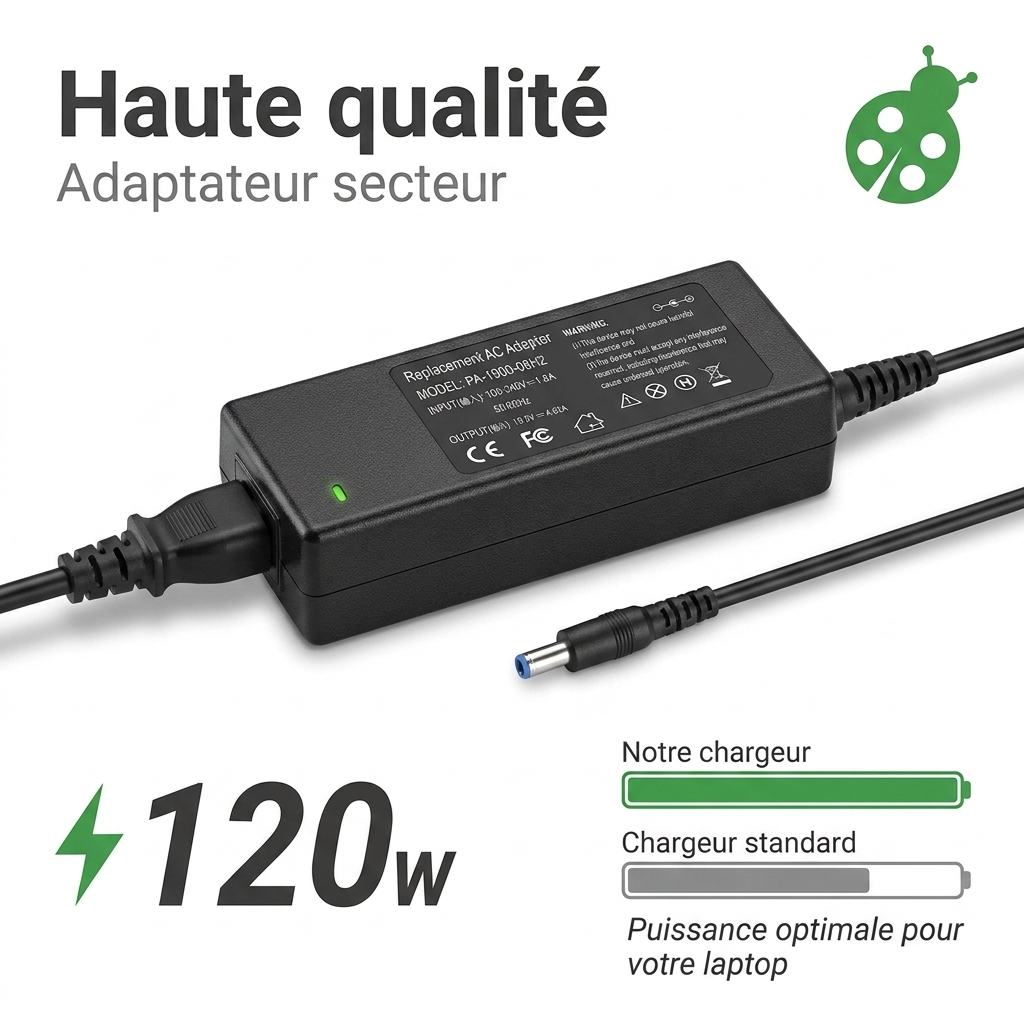 Caricabatterie computer portatile hp  pavilion 17 e001eb