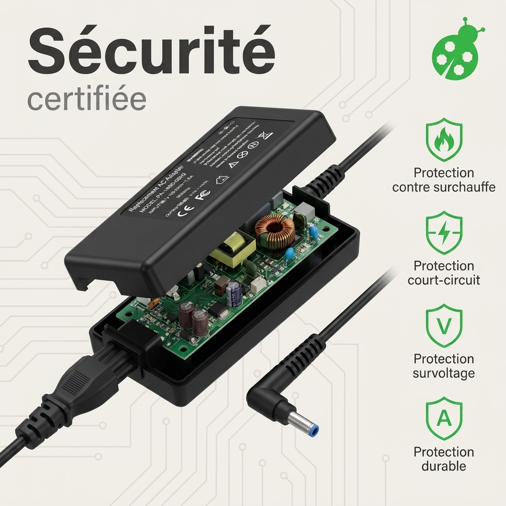 Caricabatterie computer portatile hp  pavilion 15 dw0062nf