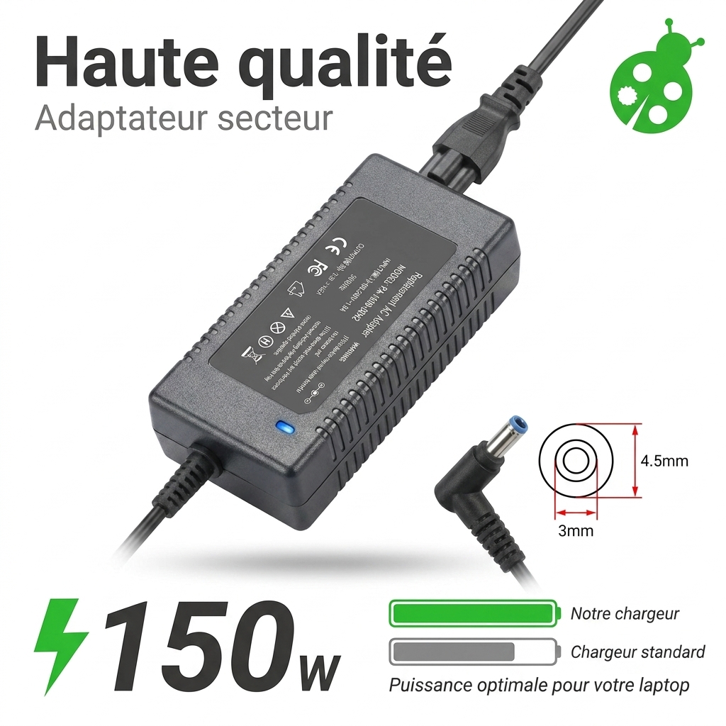 Caricabatterie computer portatile hp  pavilion 17 g100nl