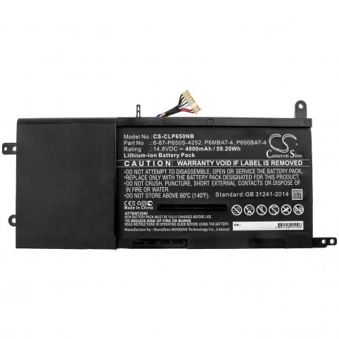 Batteria per clevo p650rp6 g