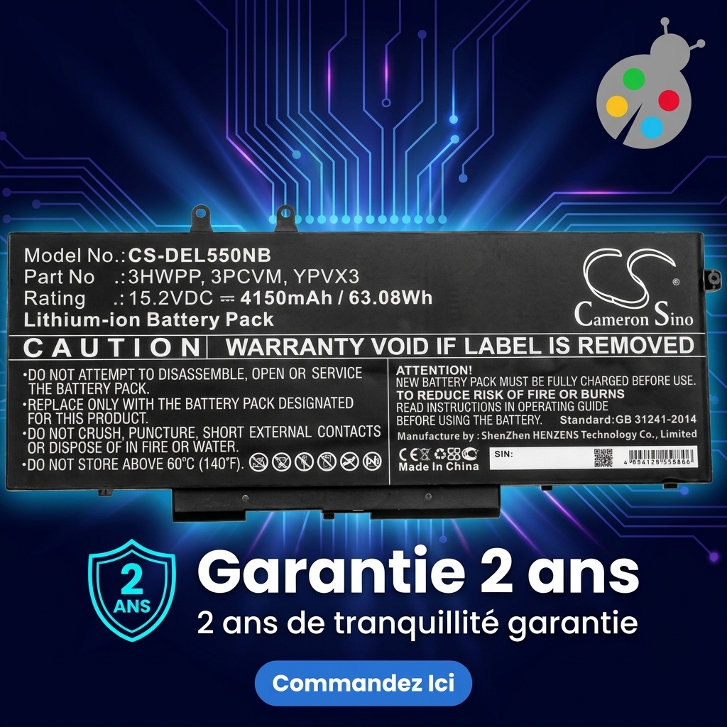 Batteria computer portatile dell latitude 5510 27mnv