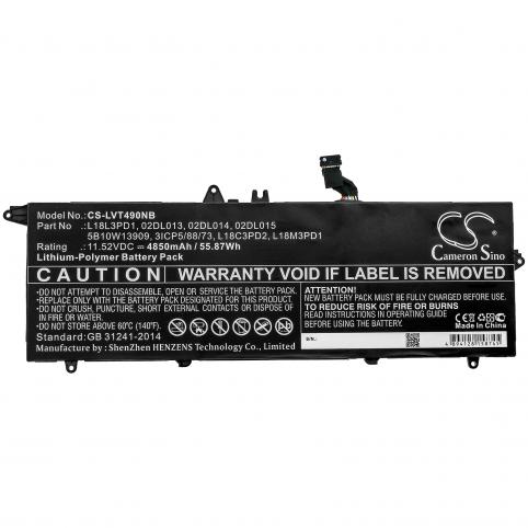 Batteria per lenovo thinkpad t490s