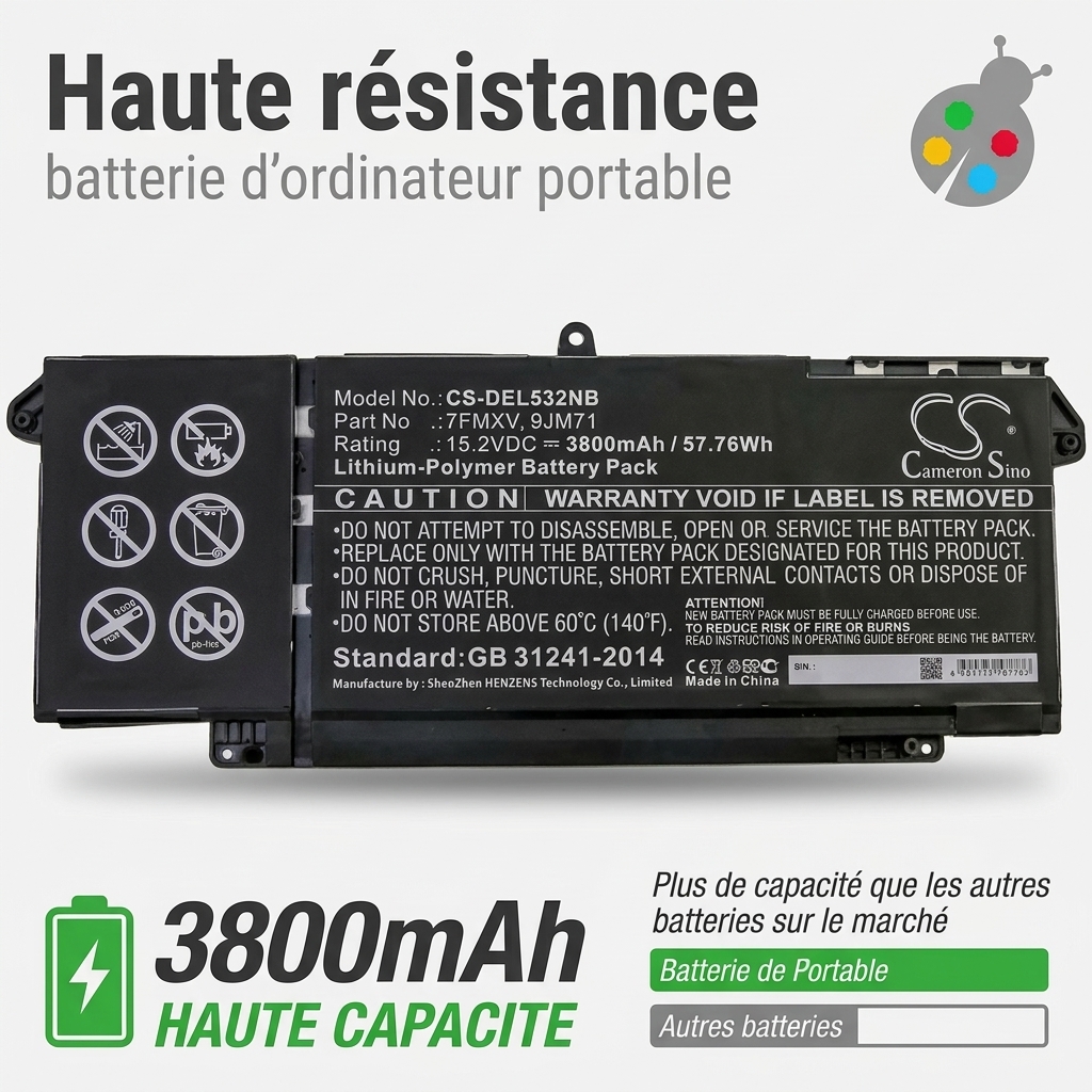 Batteria computer portatile dell latitude 7520