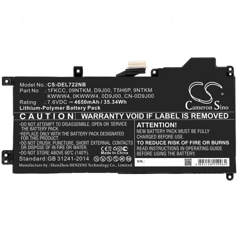 Batteria per computer portatile dell latitude 12 7200