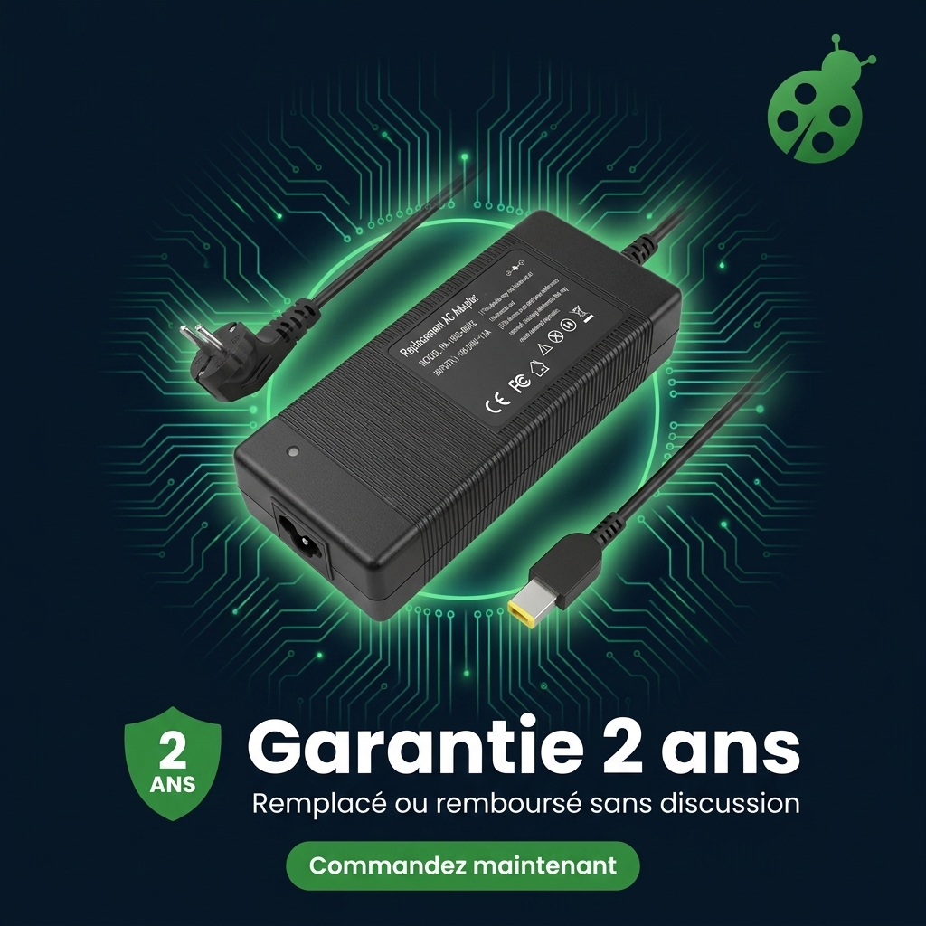 Caricabatterie computer portatile lenovo thinkpad t570 prise carre jaune