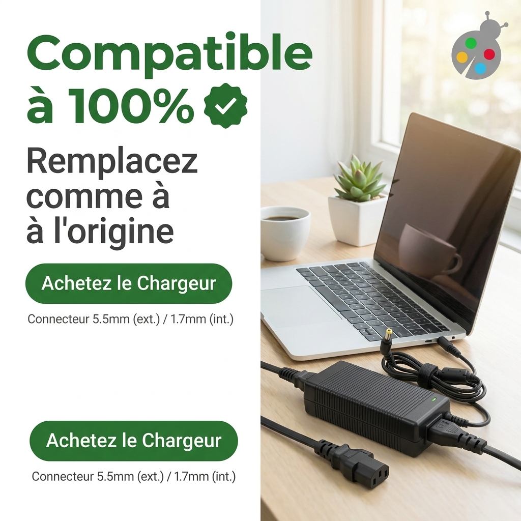 Caricabatterie computer portatile acer extensa 15 ex215 54g 76w2