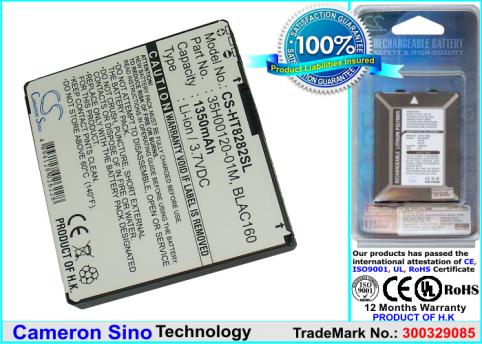 Batteria per pda smartphone htc blackstone 100