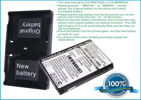 Batteria  smartphone blackberry rim striker