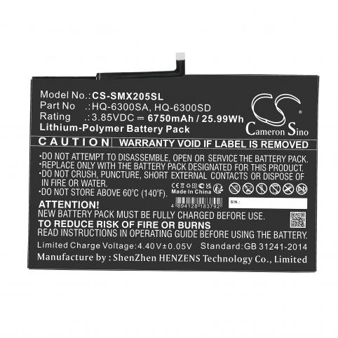 Batteria per tablet samsung batteria tavoletta sm x200