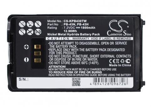 Batteria per kenwood pb 43n th k2at