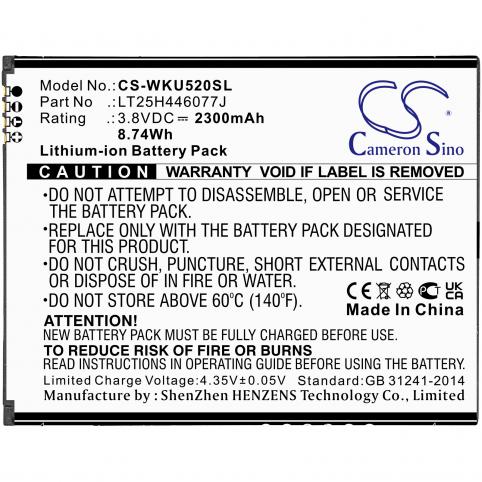 Batteria  wiko lt25h446077j ride 2