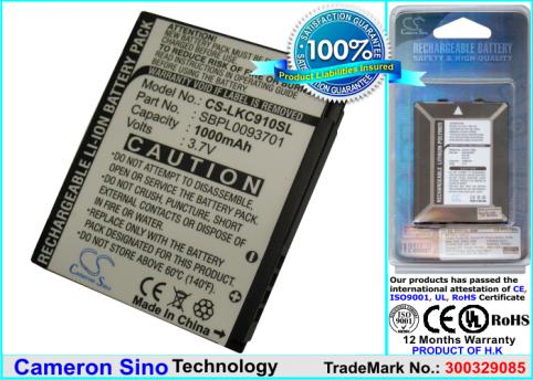 Batteria telefono lg kc910