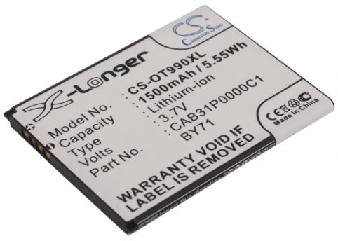 Batteria per 1500 mah