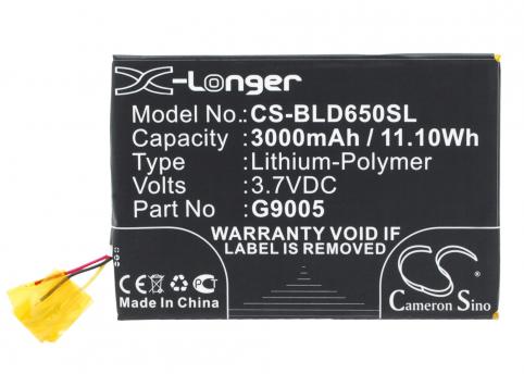 Batteria telefono blu d650a
