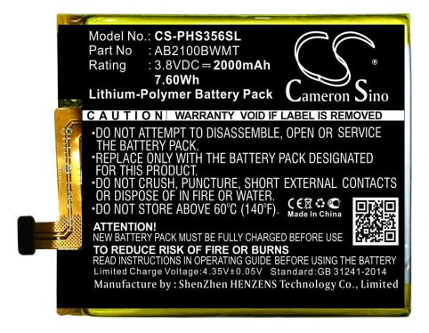 Batteria telefono philips xenium s356t