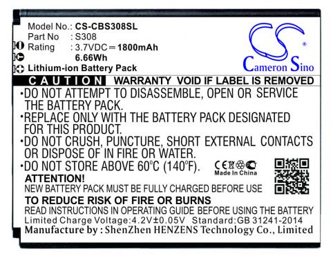 Batteria telefono cubot s308