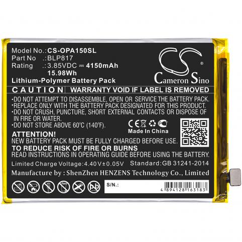 Batteria per telefono oppo blp817 a15 batteria
