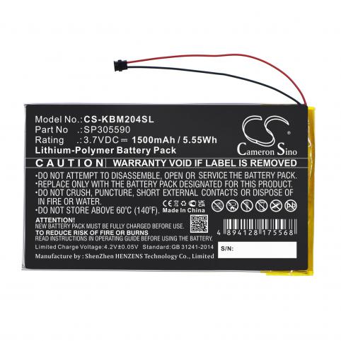 Batteria per kobo sp305590 aura hd