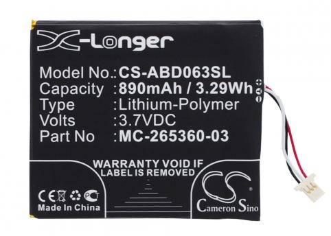 Batteria per amazon 58 000083 kindle 7