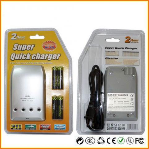 Rapide avec 4 piles aa caricabatterie pile rechargeable